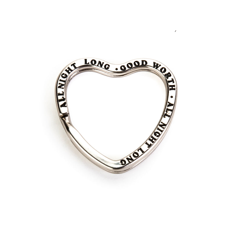 All Night Long Key Ring in silver