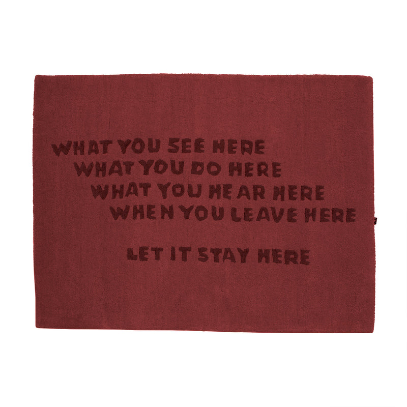 Stay Here Rug - Cabernet