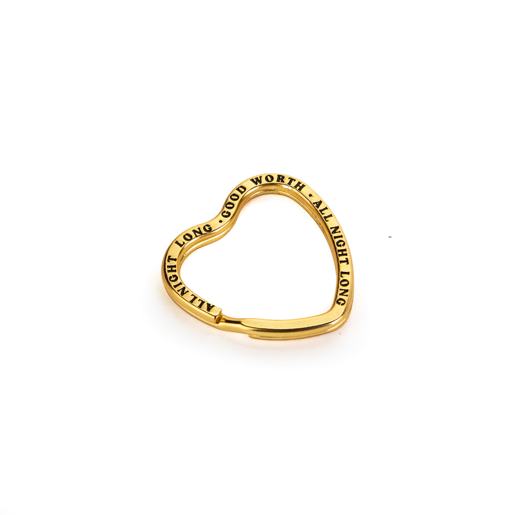All Night Long Key Ring in gold – Good Worth & Co.